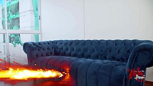 Papa sucks his son with big-tits girlfriend, teaches fucking.