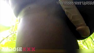 Perfect Tits Ebony Pussy Fuck in a Park