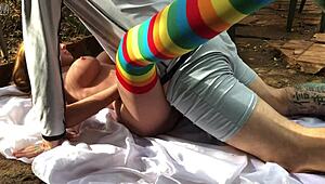 I came in my student's ass with a sex toy