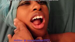 Slutty teen with big tits struggles under stepdad's ass worship demands, licking and spreading.