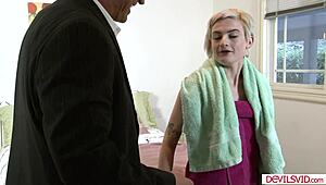 i watched my blonde babysitter get her ass fucked by the boss with big cock