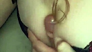 Tittyfuck in lingerie turns wild with horny amateurs. Big natural boobs bounce hard in homemade fetish play.