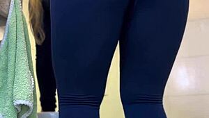 Big Butt In Super Tight Leggings! Latina Solo Show!