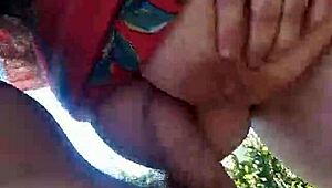 Pretty Mature Wife Gives Amateur Blowjob And Doggy Fuck Cum In Mouth In Public Bush