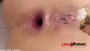 Kyra Blonde's First Anal Experience With Two Guys And Monster Cocks