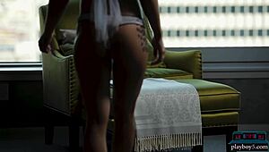 petite milf meghan leopard strips naked for playboy