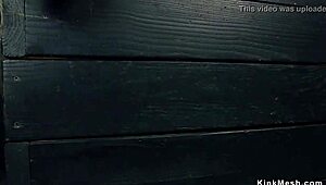 Redhead Lesbian Bound For Huge Dildo