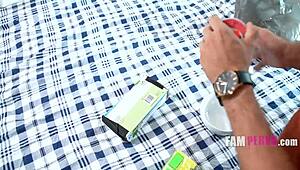 Ebony Step Sisters Arrange Faux Pussy Swap Deal