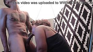 Colombian milf with big natural tits in panties gets fucked by friend