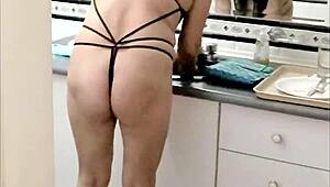 OMG, my sexy wife shows off in lingerie for a hundred hot pics... moaning loud! 😍