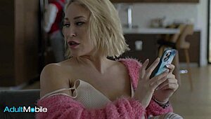 Wow, lucky stepson bangs gorgeous stepmom and cums on her huge tits!