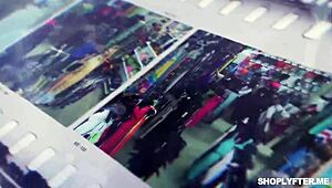 shoplifter selina bentz shows officer extracurricular skills