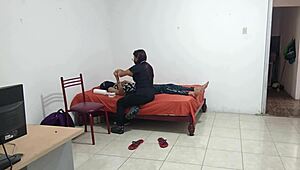 Latina Nurse Dances Sensually at Patient's Home