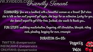 f4m erotic audio where the tenant thanks you with a blowjob and cock riding