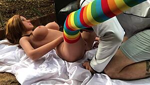 I came in my student's ass with a sex toy