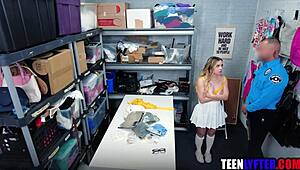 Tiny teen shoplifter fucked hard