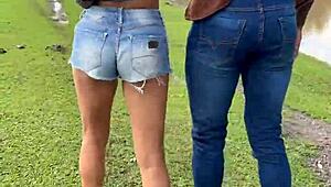 black bbc homemade fucks married hotwife on farm in interracial orgy