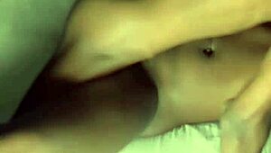 digging deep into her wet pussy in missionary position