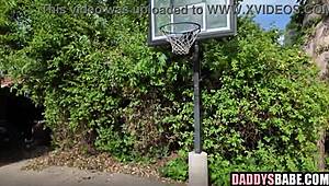Stepdaughter fucks stepdad after basketball