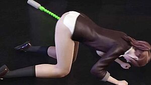 Claire - Anal Training 3D Porn!