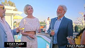 cock hungry socialite dee fucks server at party