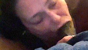 Momma's mouth feels incredibly good with those deep licks on the big cock.