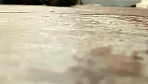 Wife caught masturbating pussy with showerhead in bath.