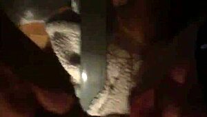 White girl blindfolded sucks dick with handcuffs