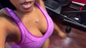 Cherokee On Treadmill Showing That Big Booty