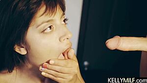 i used my throath and huge tits to milk his big dick and got fucked.