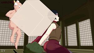 onoki trains kurotsuchi in the traditional hidden stone village arts