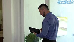 milf wife busted masturbating gets pussy pounded hard by realtor