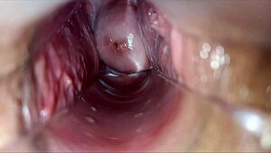 hey, check out this pulsating orgasm right inside her tight vagina