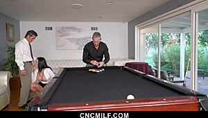 i take care of businessmen with kinky threesome in office, fucking in missionary and cowgirl