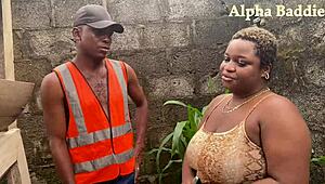 Wife deepthroats contractor