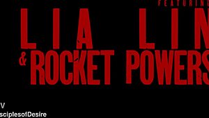 Lia lin rides american rocket powers hard, taking cum in mouth