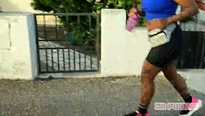 Passionate Redhead With Giant Ass Trains With Lover