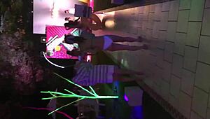 Japanese Half-Beauty Goddess Stuns at Night Pool, Relentless Piston Action Drowns This Erotic Symbol