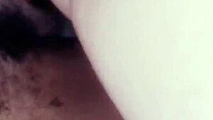 Closeup pussy eating whole BBC!