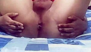 He Masturbates Deliciously In Sexy Transsexual Outfit