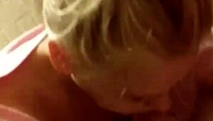 Cherrie Bomb delivers intense blowjob with her experienced MILF skills.