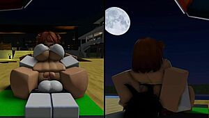 Special beach day with big tits and ass on display