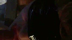 White girl blindfolded sucks dick with handcuffs