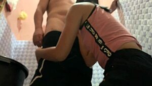 Filipina Teen Flashes Big Ass in Public Restroom!