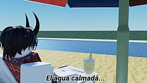 Special beach day with big tits and ass on display