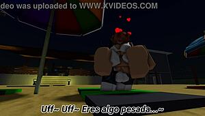 Special beach day with big tits and ass on display