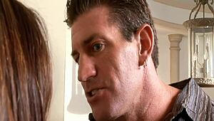 Brunette Mom In Lingerie Masturbates Bent Over