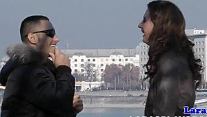 british milf gets cumsprayed by euro pickup