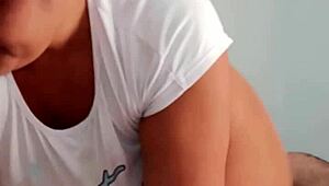 My stepsister gets punished in a quickie.