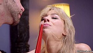 Busty milf and teen in bdsm threesome submission